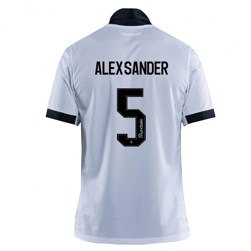 Danxen Homem Camisola Alexsander Cristhian Gomes Da Costa #5 Preto Branco Alternativa 2026/27 Camisa