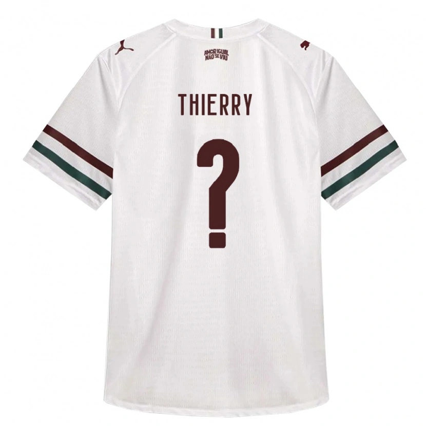 Danxen Homem Camisola Thierry Hanrry Costa Chaves #0 Branco Verde Borgonha Alternativa 2026/27 Camisa