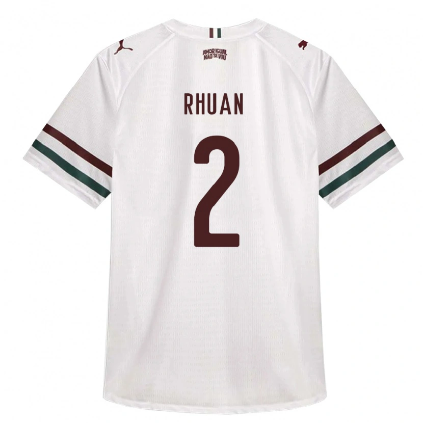 Danxen Homem Camisola Rhuan Allan Dourado Ribeiro #2 Branco Verde Borgonha Alternativa 2026/27 Camisa