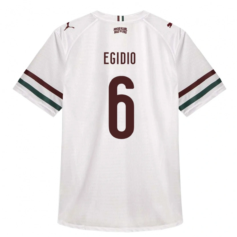Danxen Homem Camisola Egidio #6 Branco Verde Borgonha Alternativa 2026/27 Camisa