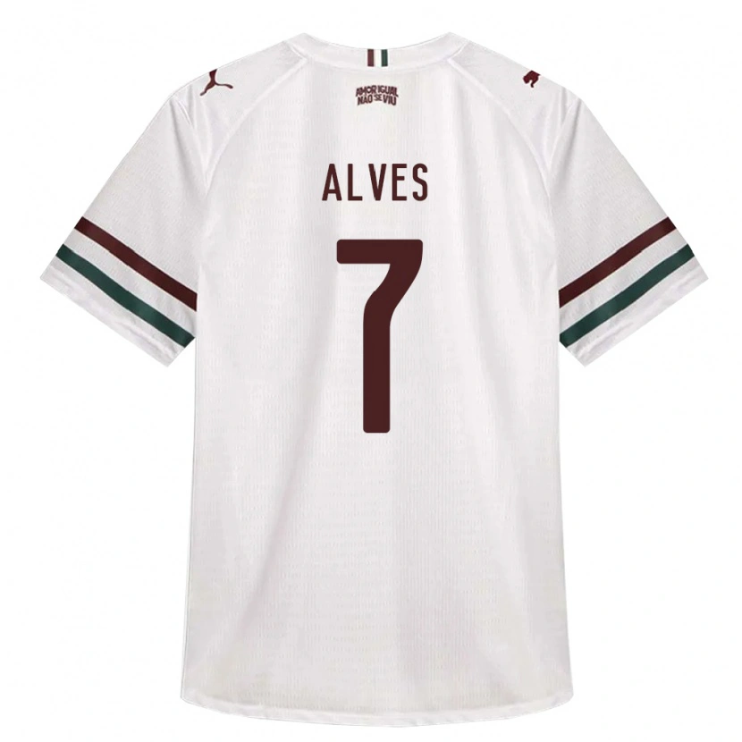 Danxen Homem Camisola Geovana Alves #7 Branco Verde Borgonha Alternativa 2026/27 Camisa