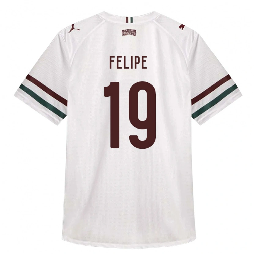 Danxen Homem Camisola Felipe Gustavo Araujo Sousa #19 Branco Verde Borgonha Alternativa 2026/27 Camisa