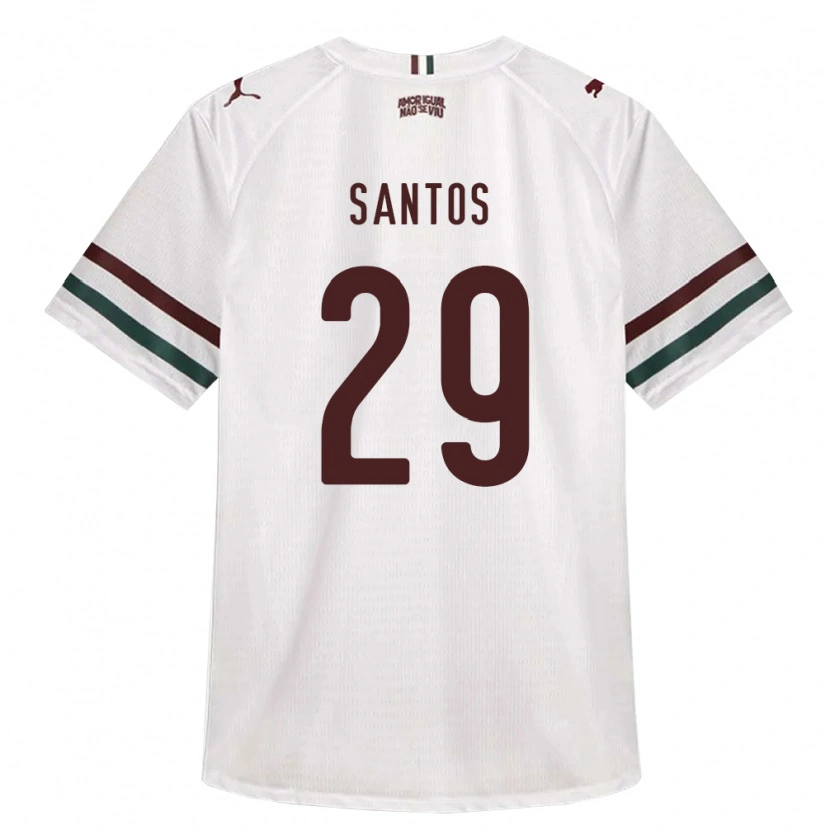 Danxen Homem Camisola Thiago Santos #29 Branco Verde Borgonha Alternativa 2026/27 Camisa