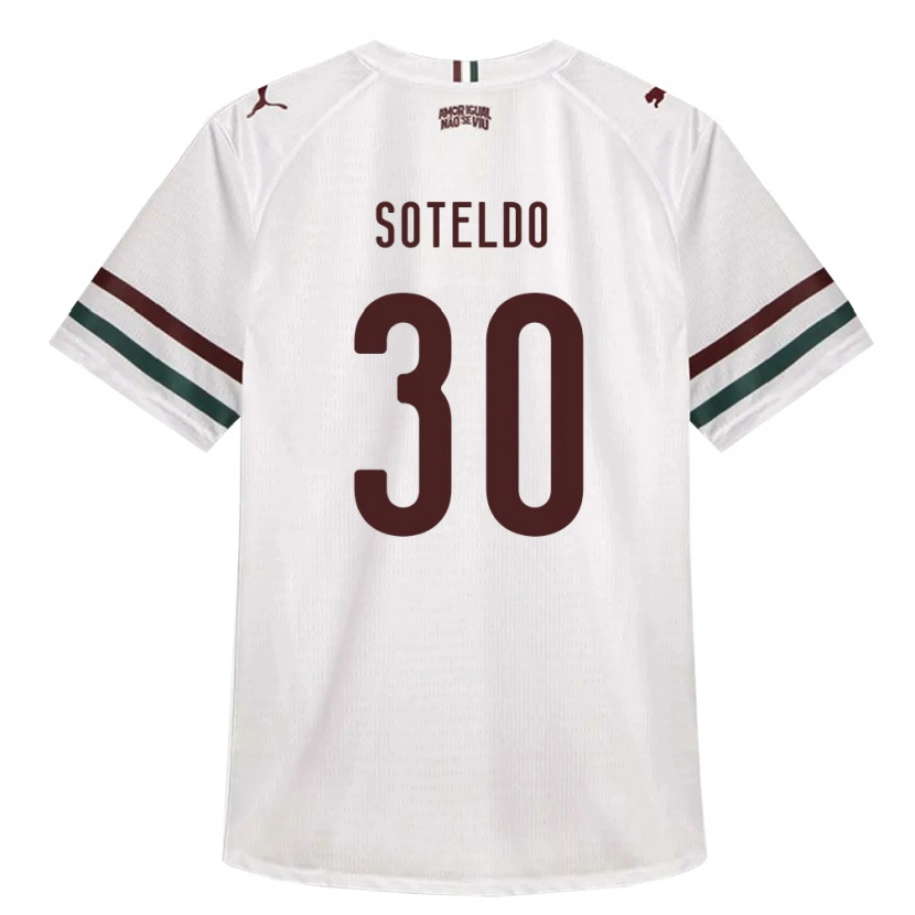 Danxen Homem Camisola Yeferson Soteldo #30 Branco Verde Borgonha Alternativa 2026/27 Camisa