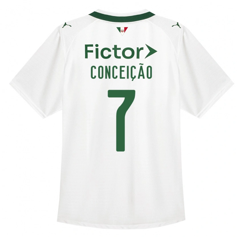 Danxen Homem Camisola Eduardo Conceição #7 Verde Branco Alternativa 2026/27 Camisa