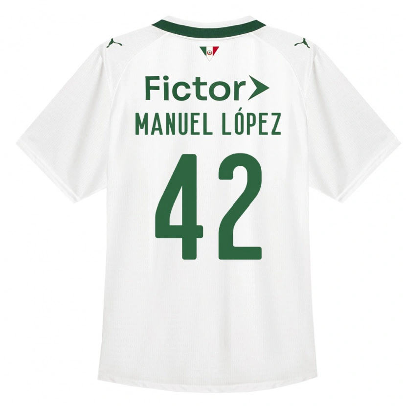 Danxen Homem Camisola José Manuel López #42 Verde Branco Alternativa 2026/27 Camisa