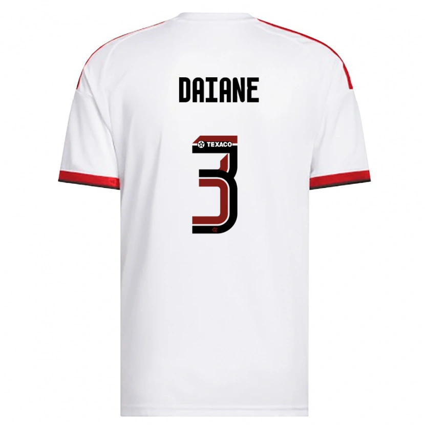 Danxen Homem Camisola Daiane #3 Branco Vermelho Preto Alternativa 2026/27 Camisa