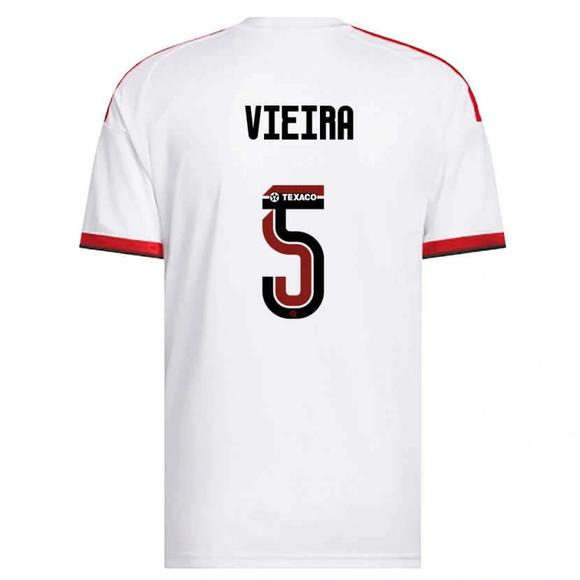 Danxen Homem Camisola Lucas Vieira #5 Branco Vermelho Preto Alternativa 2026/27 Camisa