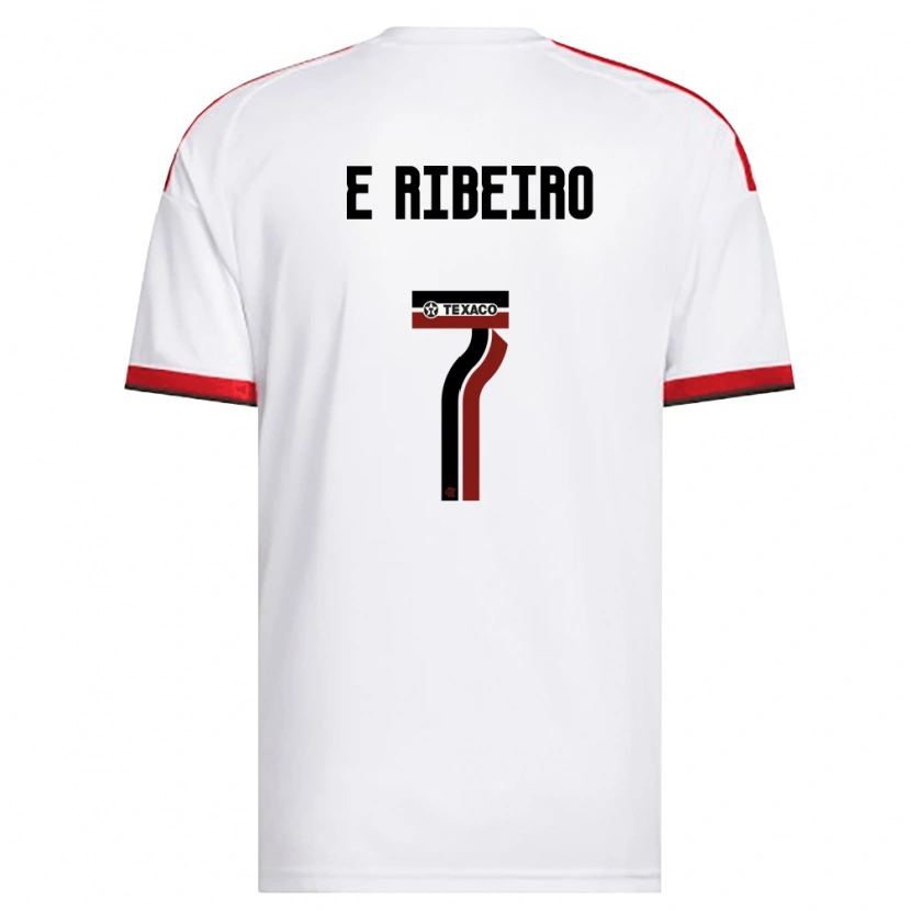 Danxen Homem Camisola Everton Ribeiro #7 Branco Vermelho Preto Alternativa 2026/27 Camisa