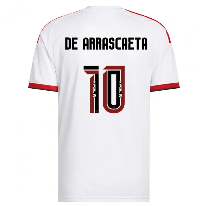 Danxen Homem Camisola Giorgian De Arrascaeta #10 Branco Vermelho Preto Alternativa 2026/27 Camisa