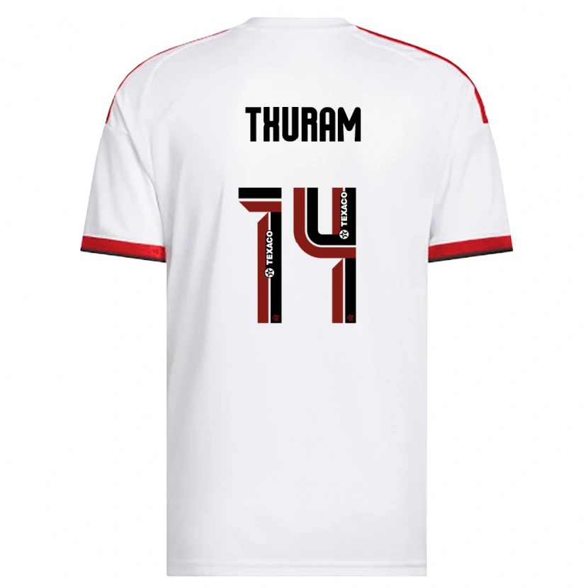 Danxen Homem Camisola Daniel Thuram #14 Branco Vermelho Preto Alternativa 2026/27 Camisa