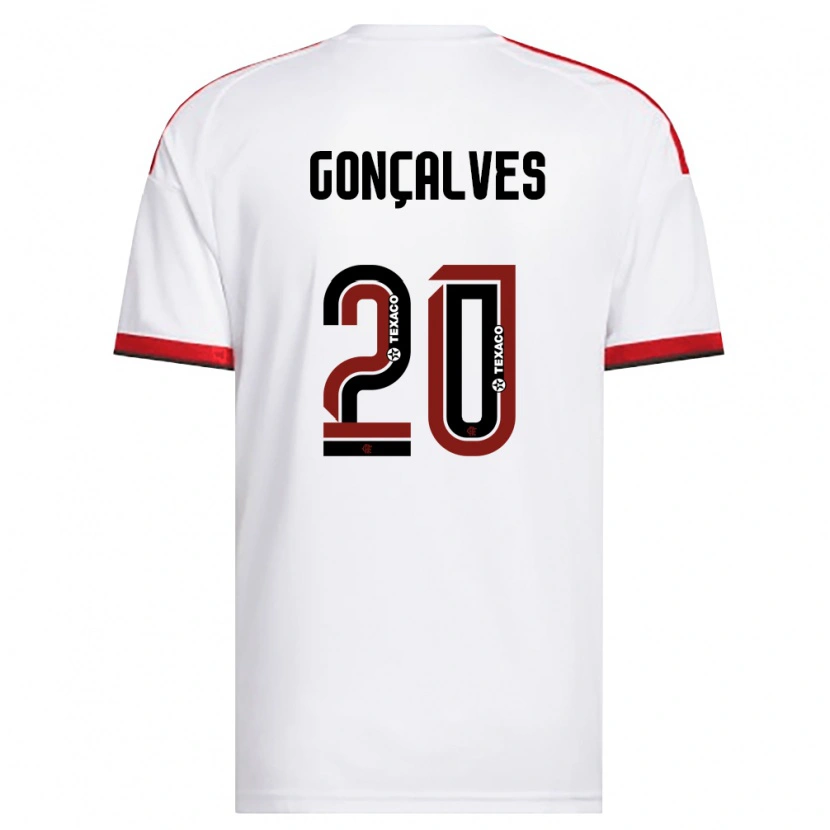 Danxen Homem Camisola Matheus Gonçalves #20 Branco Vermelho Preto Alternativa 2026/27 Camisa