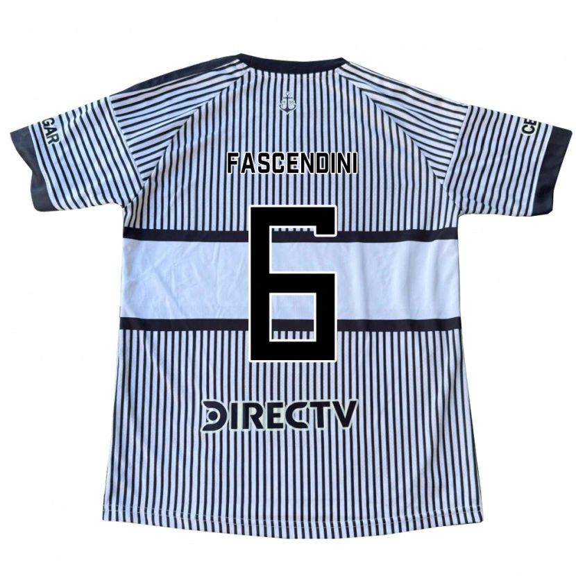 Danxen Homem Camisola Valentin Fascendini #6 Branco Preto Amarelo Alternativa 2026/27 Camisa