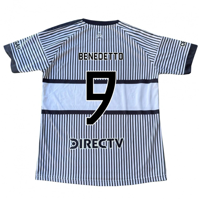 Danxen Homem Camisola Dario Benedetto #9 Branco Preto Amarelo Alternativa 2026/27 Camisa