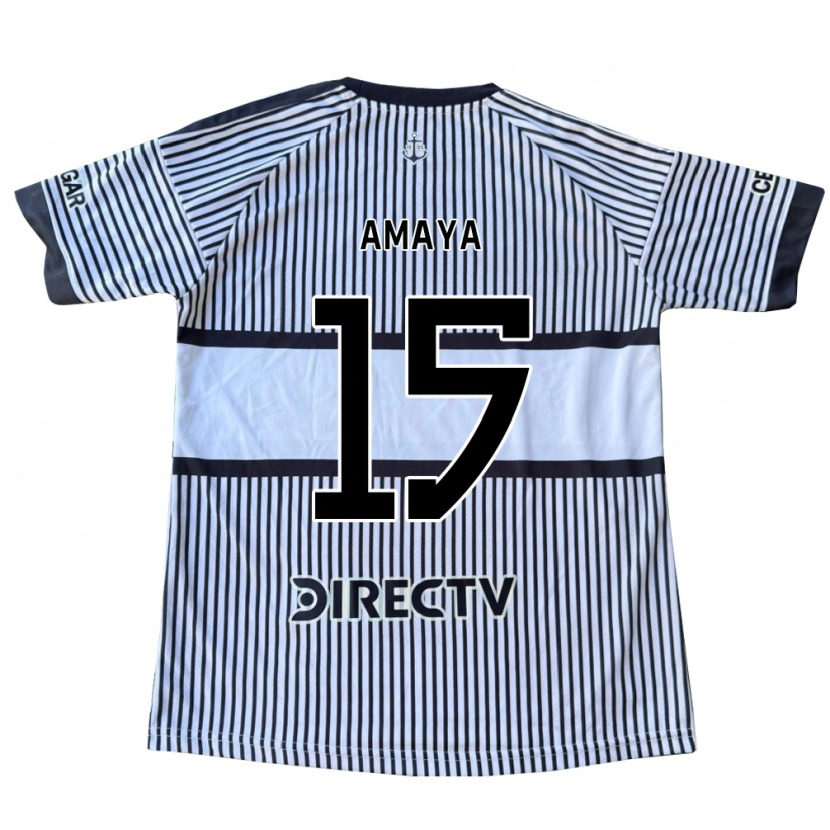 Danxen Homem Camisola Facundo Amaya #15 Branco Preto Amarelo Alternativa 2026/27 Camisa
