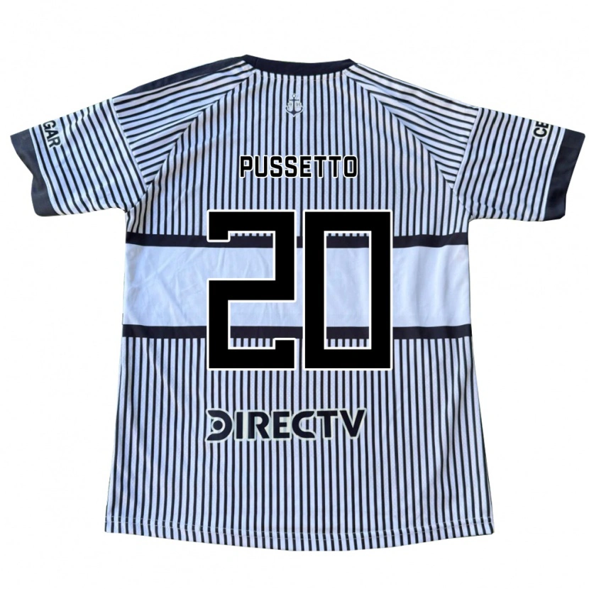 Danxen Homem Camisola Juan Pussetto #20 Branco Preto Amarelo Alternativa 2026/27 Camisa