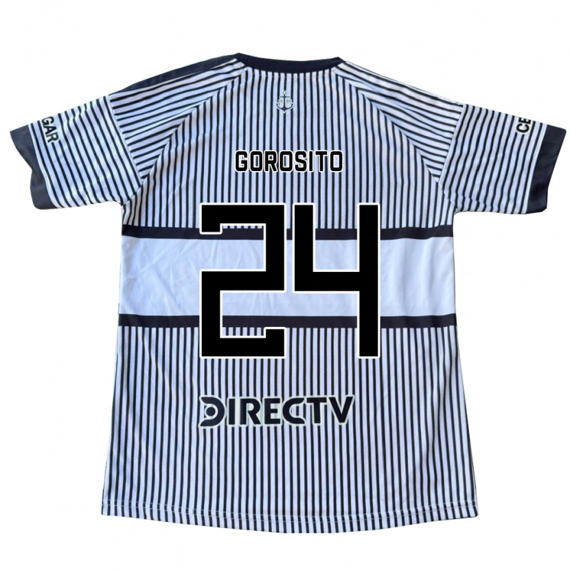 Danxen Homem Camisola Dylan Gorosito #24 Branco Preto Amarelo Alternativa 2026/27 Camisa