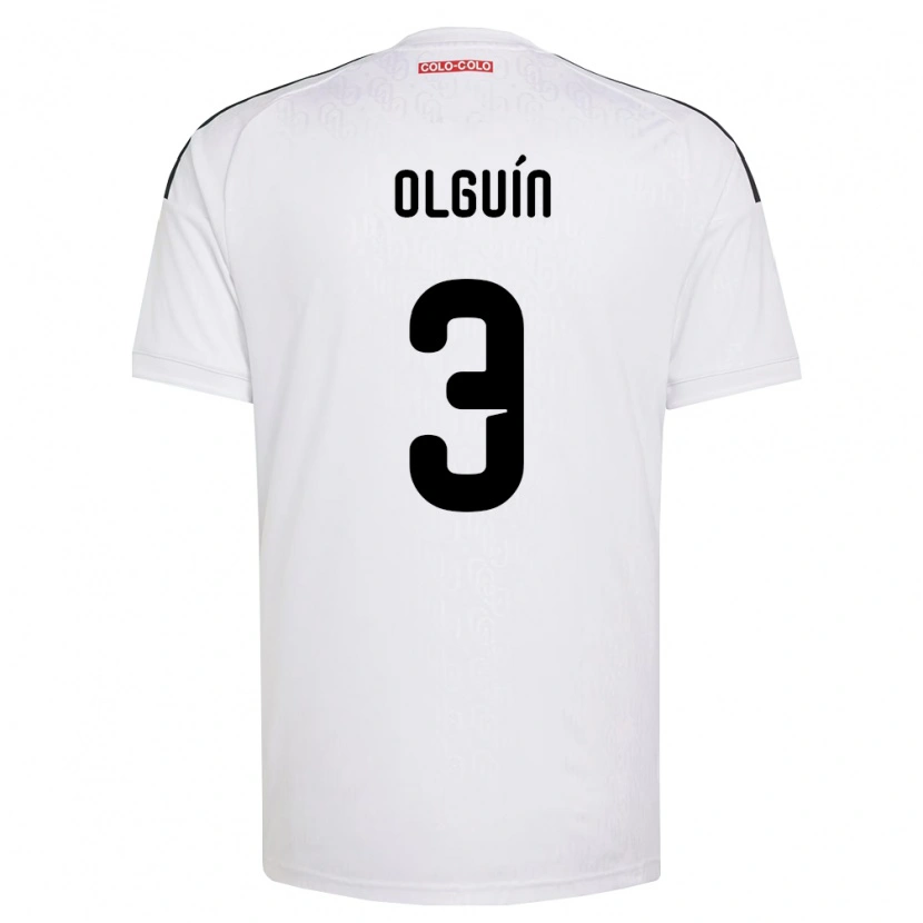 Danxen Mulher Camisola Alonso Olguín #3 Branco Preto Principal 2026/27 Camisa