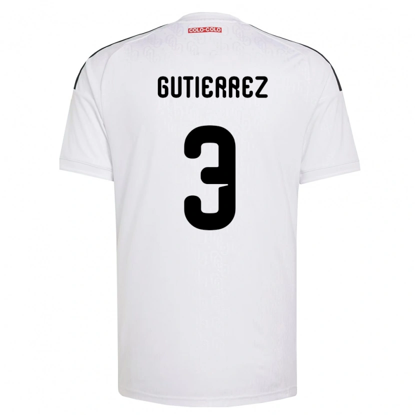 Danxen Mulher Camisola Daniel Gutiérrez #3 Branco Preto Principal 2026/27 Camisa