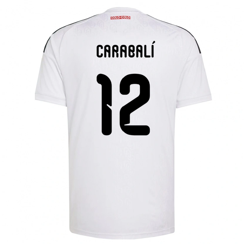 Danxen Mulher Camisola Omar Carabalí #12 Branco Preto Principal 2026/27 Camisa