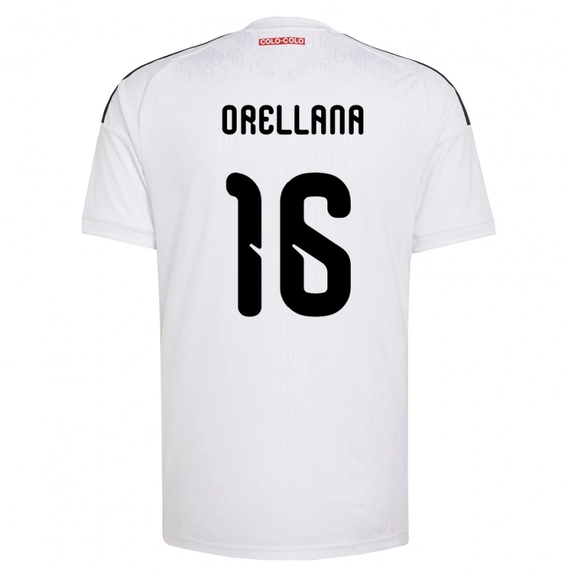 Danxen Mulher Camisola Matías Orellana #16 Branco Preto Principal 2026/27 Camisa