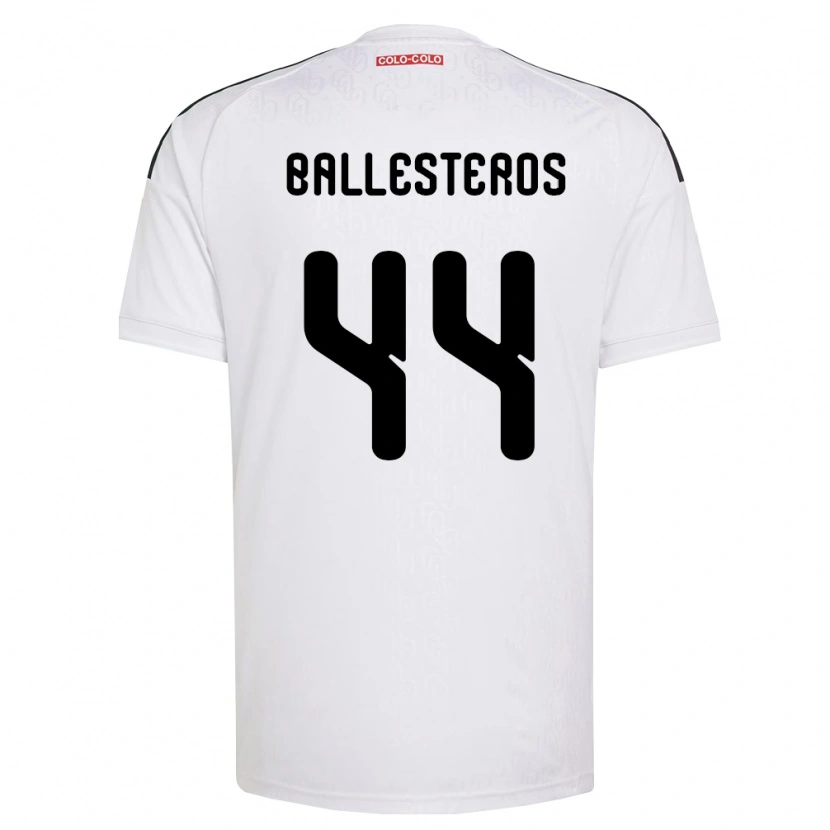 Danxen Mulher Camisola Martín Ballesteros #44 Branco Preto Principal 2026/27 Camisa