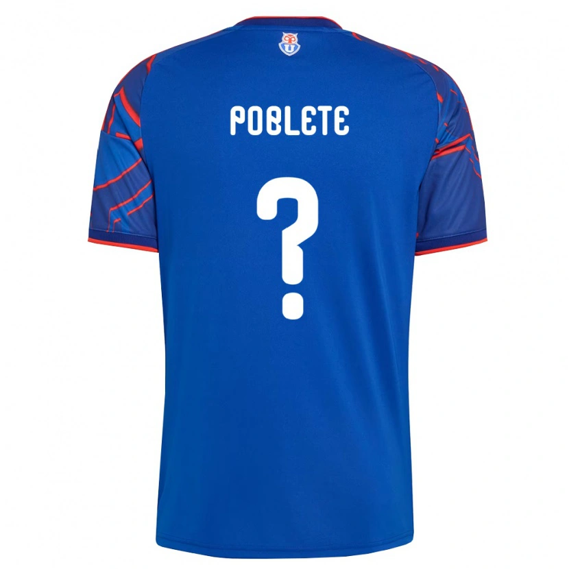 Danxen Mulher Camisola José Poblete #0 Azul Real Vermelho Principal 2026/27 Camisa