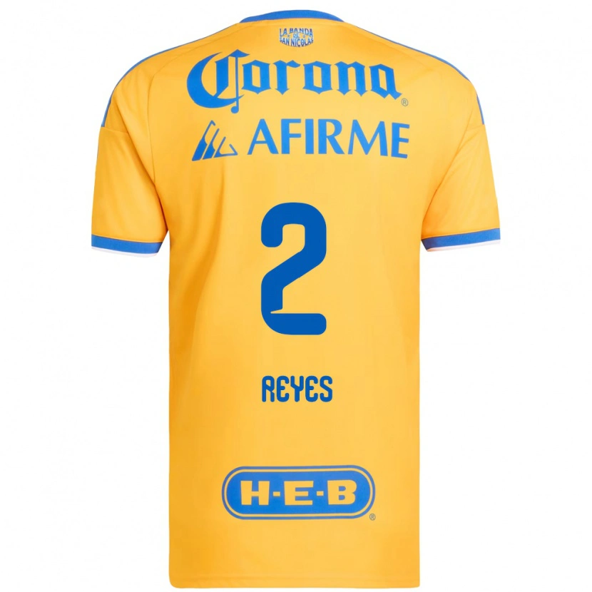 Danxen Mulher Camisola Francisco Reyes #2 Amarelo Azul Principal 2026/27 Camisa