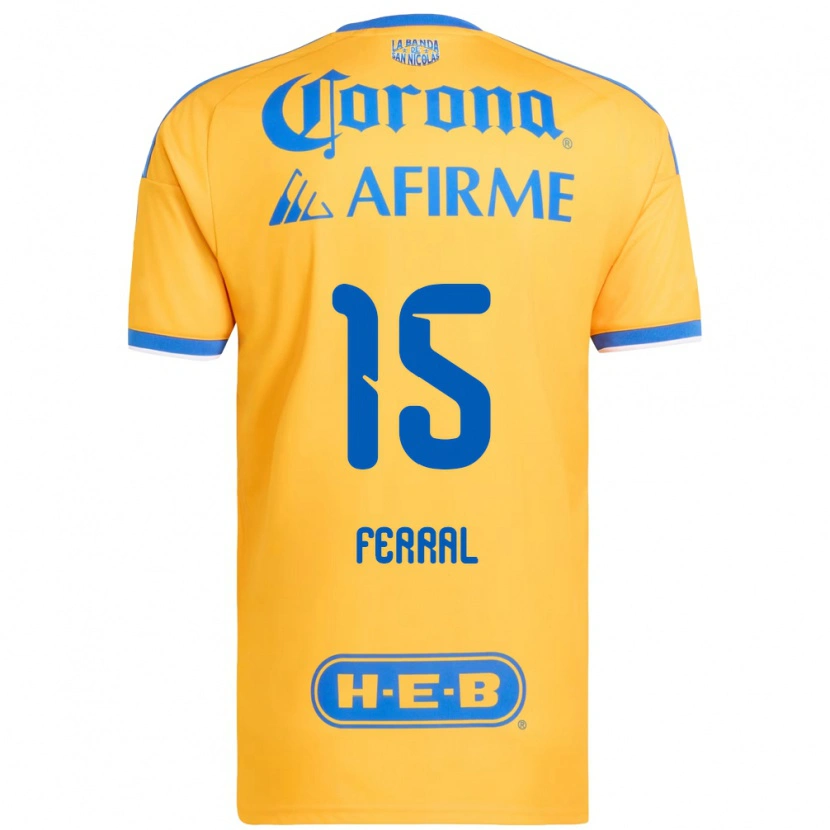 Danxen Mulher Camisola Cristina Ferral #15 Amarelo Azul Principal 2026/27 Camisa