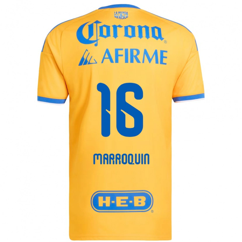 Danxen Mulher Camisola Ammanda Marroquin #16 Amarelo Azul Principal 2026/27 Camisa