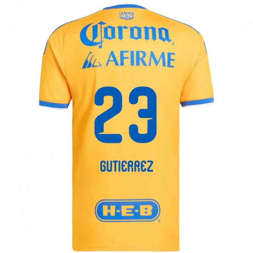 Danxen Mulher Camisola Jana Gutierrez #23 Amarelo Azul Principal 2026/27 Camisa
