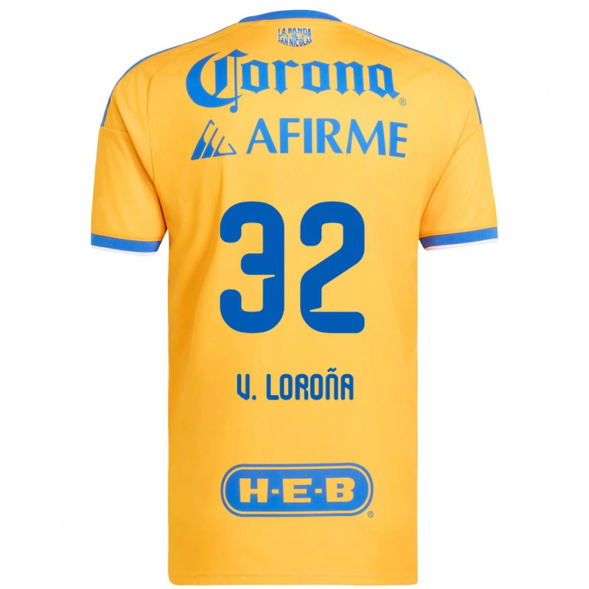 Danxen Mulher Camisola Vladímir Loroña #32 Amarelo Azul Principal 2026/27 Camisa