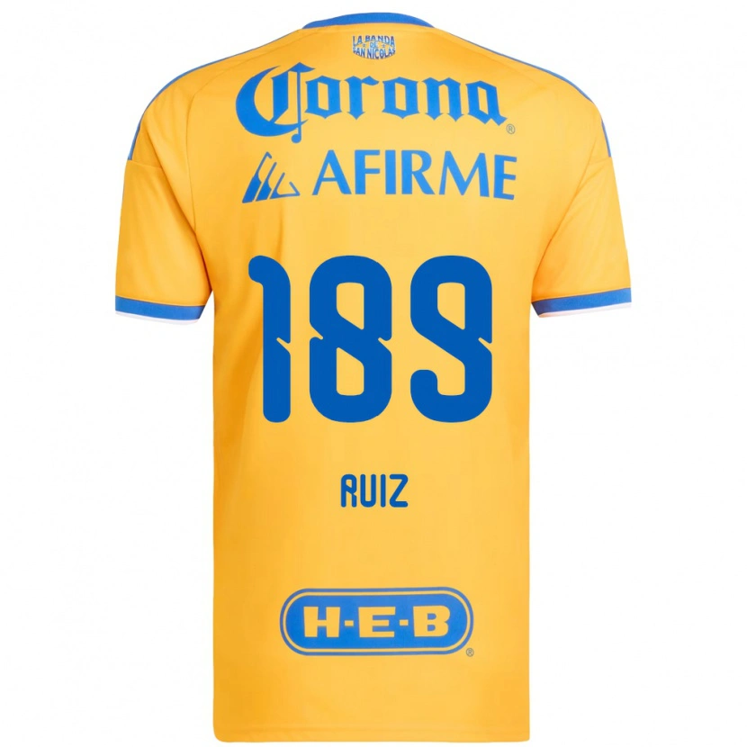 Danxen Mulher Camisola Óscar Ruiz #189 Amarelo Azul Principal 2026/27 Camisa