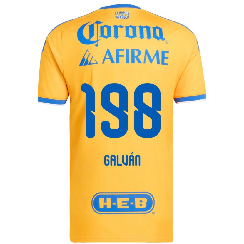 Danxen Mulher Camisola Isac Galván #198 Amarelo Azul Principal 2026/27 Camisa