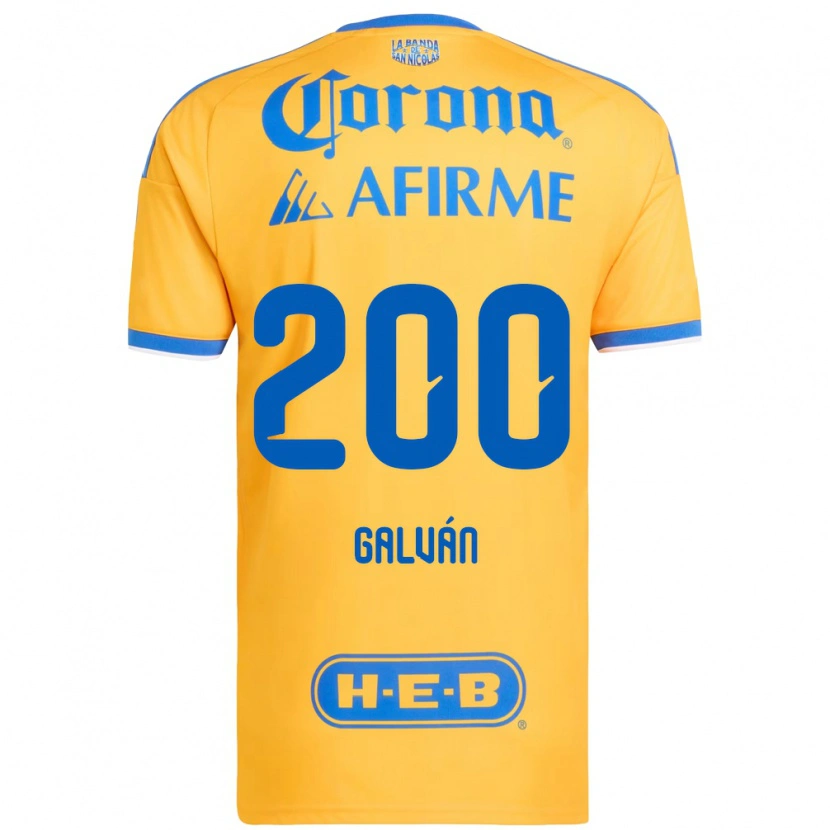 Danxen Mulher Camisola Isaias Galván #200 Amarelo Azul Principal 2026/27 Camisa