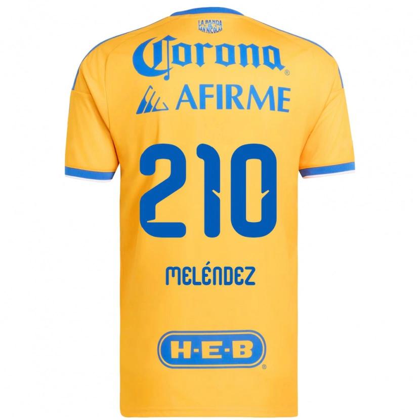Danxen Mulher Camisola Marcelo Meléndez #210 Amarelo Azul Principal 2026/27 Camisa