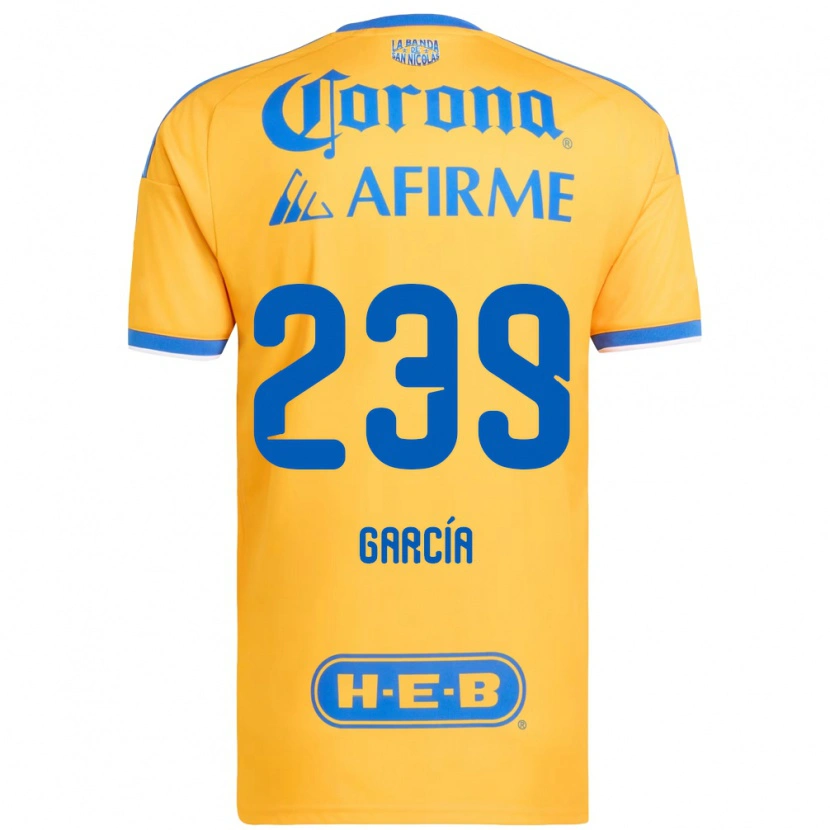 Danxen Mulher Camisola Diego García #239 Amarelo Azul Principal 2026/27 Camisa