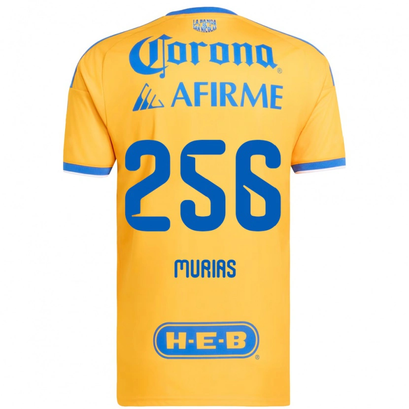 Danxen Mulher Camisola Mauricio Murias #256 Amarelo Azul Principal 2026/27 Camisa