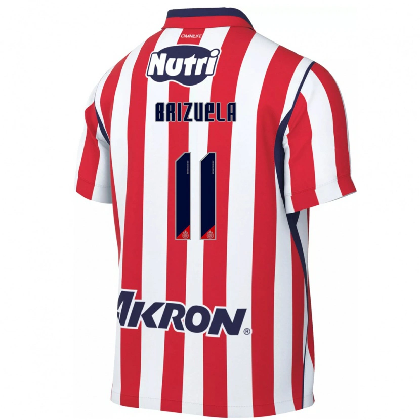 Danxen Mulher Camisola Isaác Brizuela #11 Vermelho Branco Principal 2026/27 Camisa