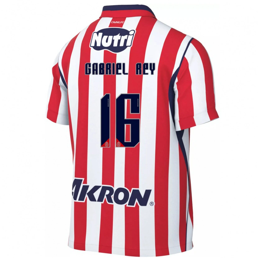 Danxen Mulher Camisola Luis Gabriel Rey #16 Vermelho Branco Principal 2026/27 Camisa