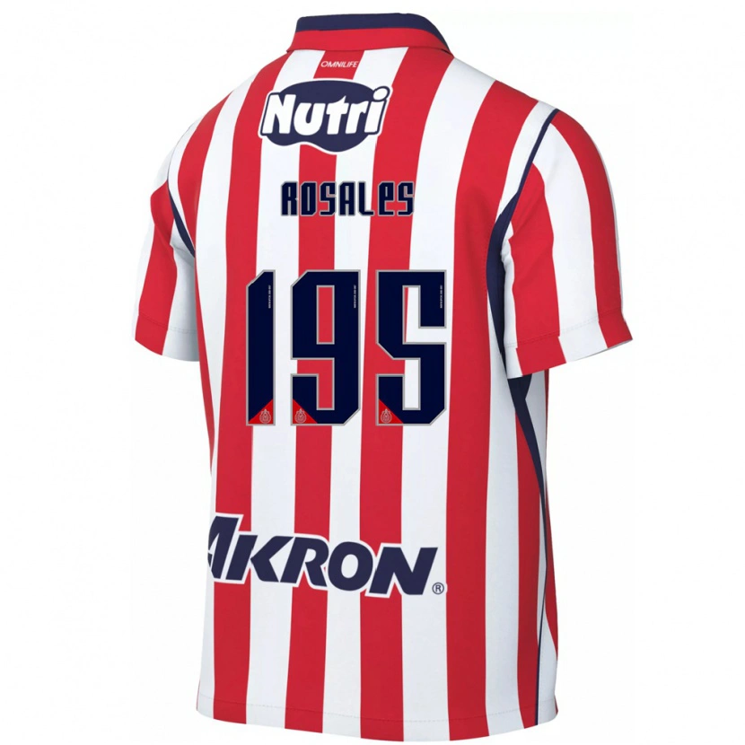 Danxen Mulher Camisola Diego Rosales #195 Vermelho Branco Principal 2026/27 Camisa