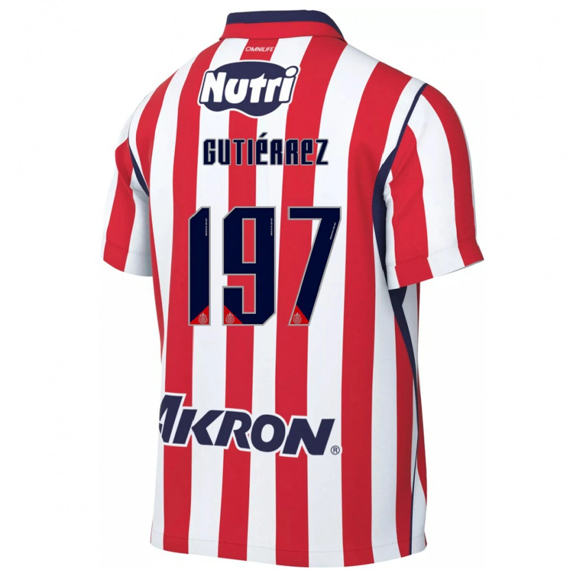 Danxen Mulher Camisola Bryan Gutiérrez #197 Vermelho Branco Principal 2026/27 Camisa