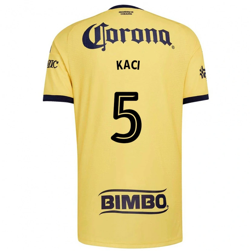 Danxen Mulher Camisola Aurelie Kaci #5 Amarelo Vermelho Preto Principal 2026/27 Camisa