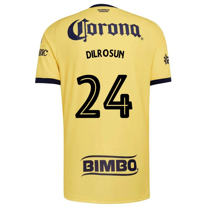 Danxen Mulher Camisola Javairo Dilrosun #24 Amarelo Vermelho Preto Principal 2026/27 Camisa