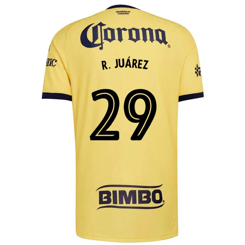Danxen Mulher Camisola Ramón Juárez #29 Amarelo Vermelho Preto Principal 2026/27 Camisa