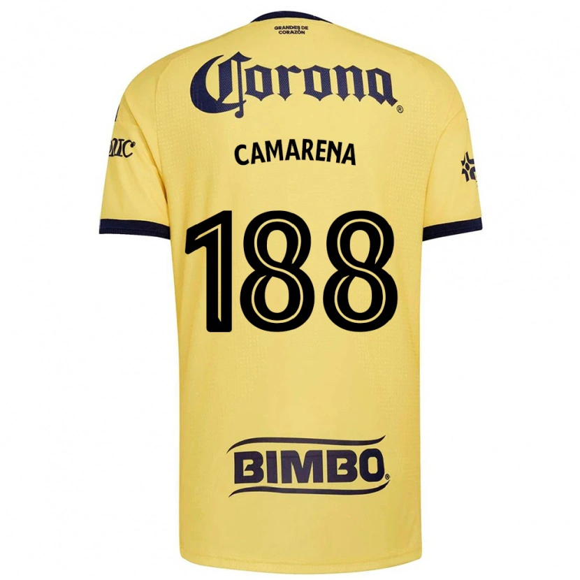 Danxen Mulher Camisola Santiago Camarena #188 Amarelo Vermelho Preto Principal 2026/27 Camisa