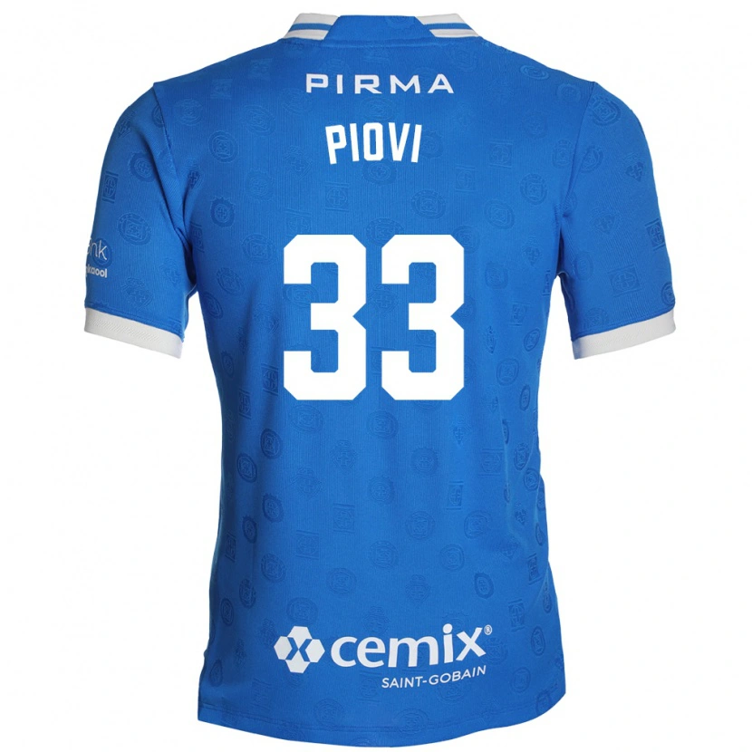 Danxen Mulher Camisola Gonzalo Piovi #33 Azul Branco Vermelho Principal 2026/27 Camisa