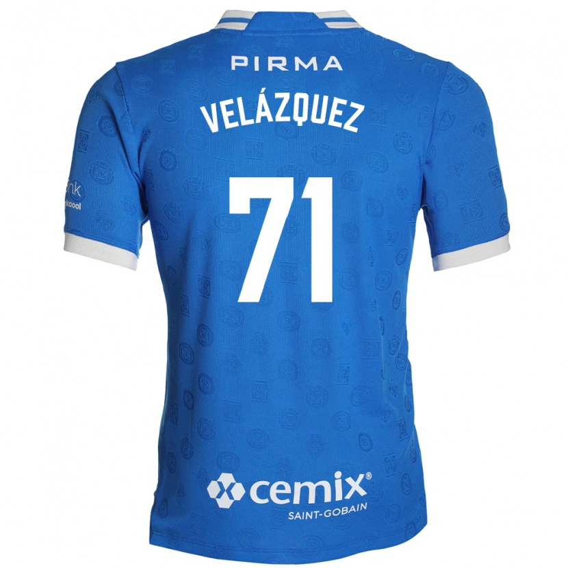 Danxen Mulher Camisola Víctor Velázquez #71 Azul Branco Vermelho Principal 2026/27 Camisa