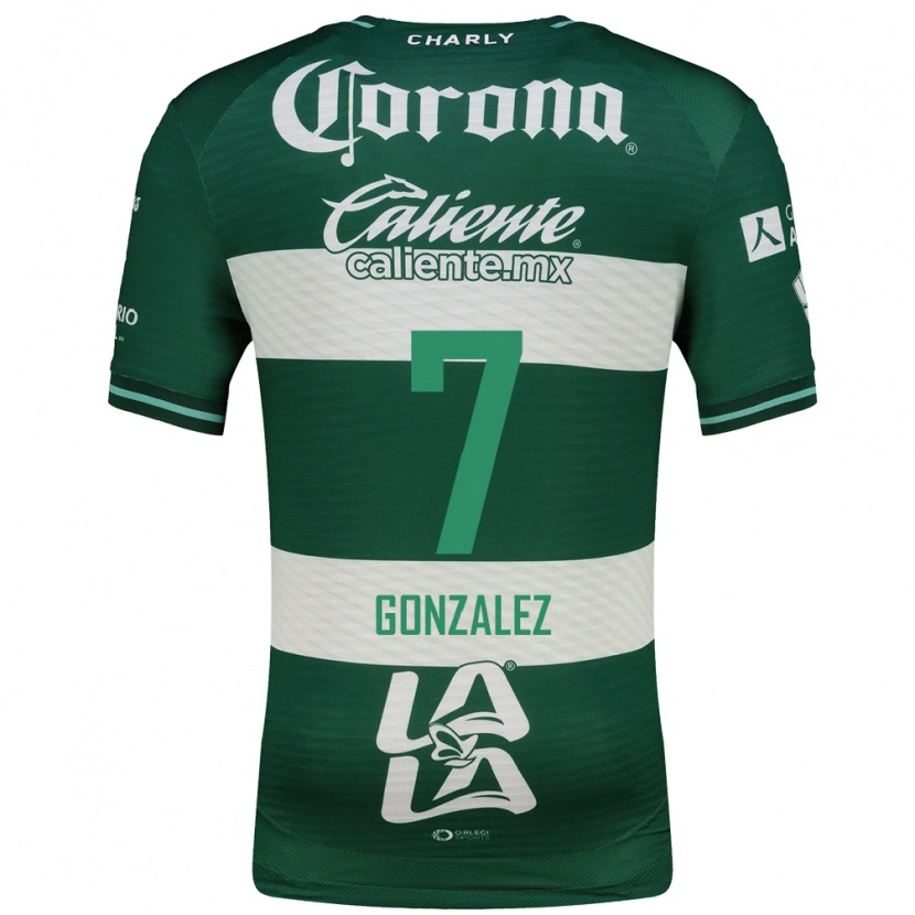 Danxen Mulher Camisola Diego González #7 Verde Branco Principal 2026/27 Camisa