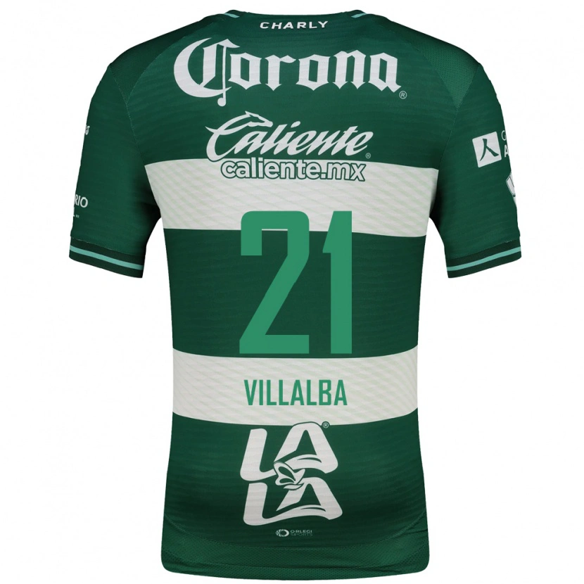 Danxen Mulher Camisola Fran Villalba #21 Verde Branco Principal 2026/27 Camisa